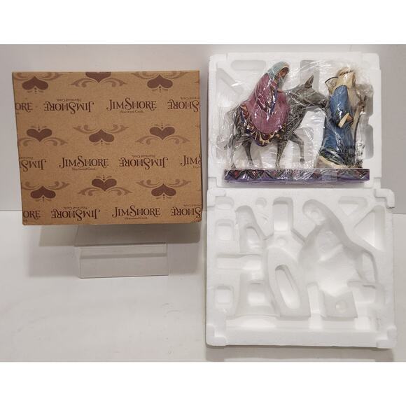 Jim Shore The Journey That Changed The World Figure W/ Mary Joseph & Donkey NEW - Picture 1 of 16